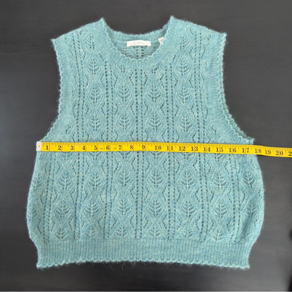 DÔEN Adriana vest -- Bleu menthe / L - Picture 5 of 8